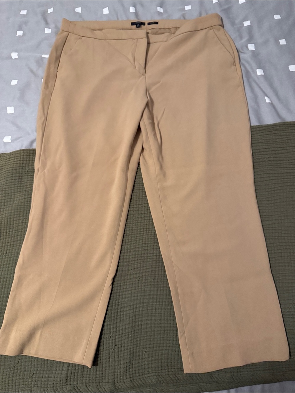 J. Crew Camel Straight-Leg Women's Trousers